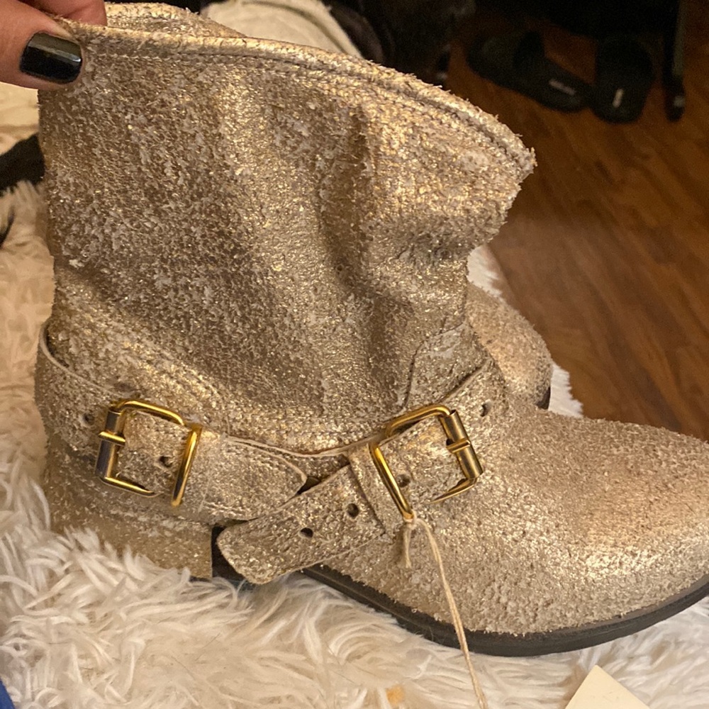 Gold Ugg boot
